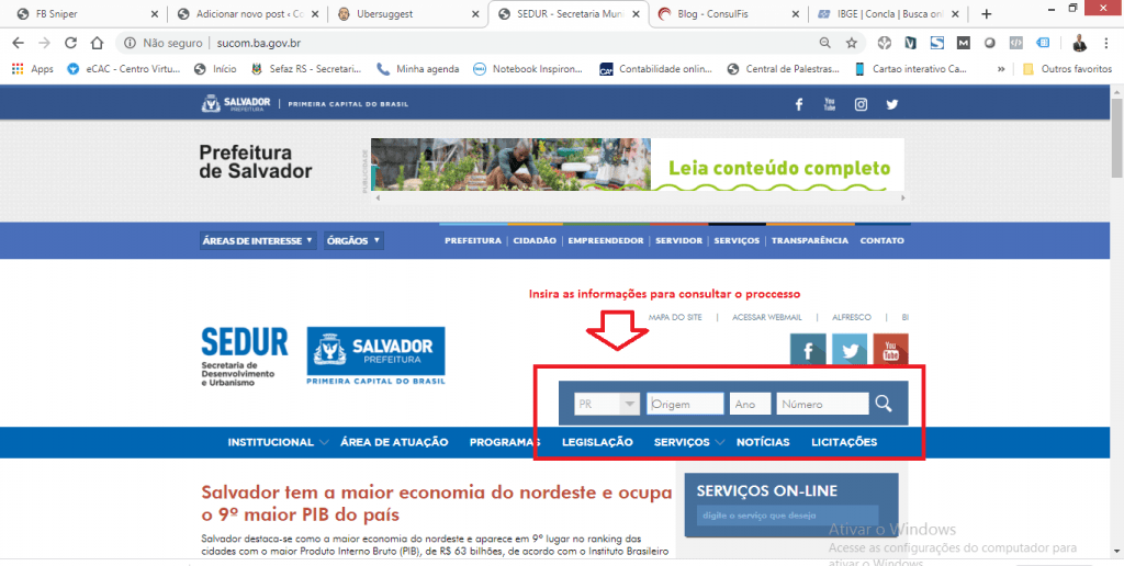 consulta do termo de viabilidade de localização em salvador bahia